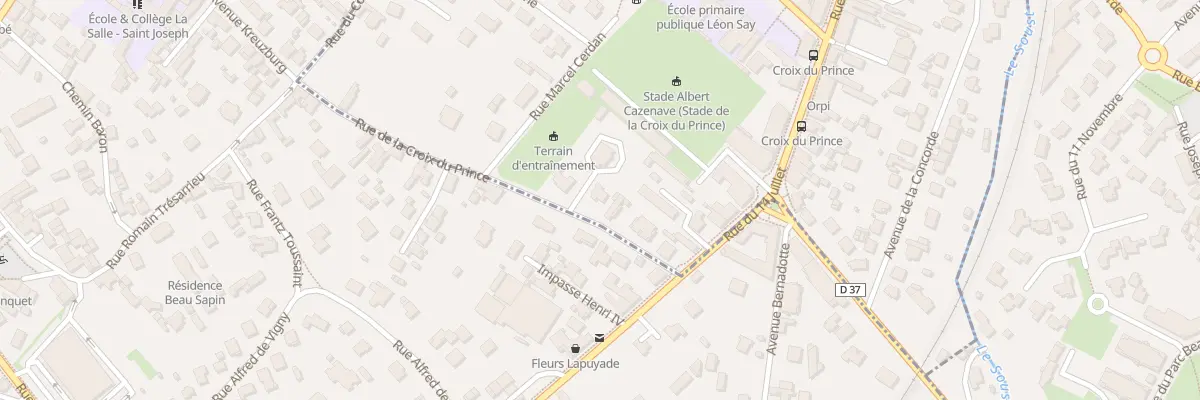 Plan du 2B Rue de la Croix du Prince à Pau
