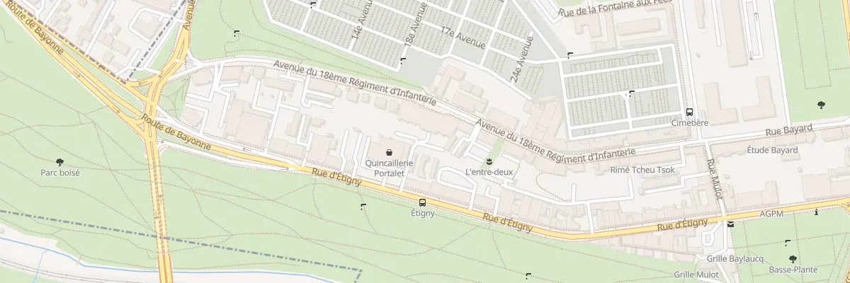 Plan du 33B Av du 18eme RI à Pau
