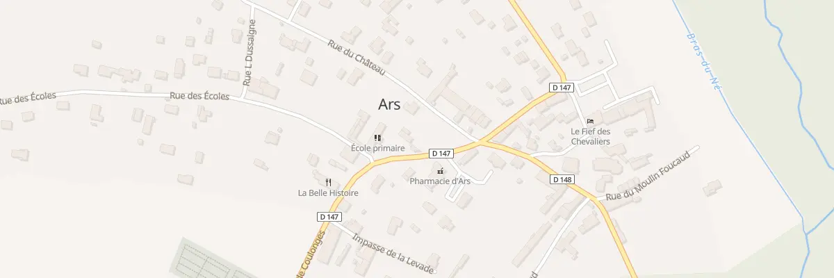 Plan du 2 Rte de Coulonges à Ars