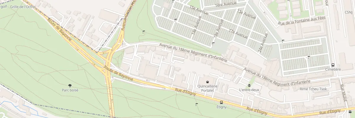 Plan du 45 Av du 18eme RI à Pau