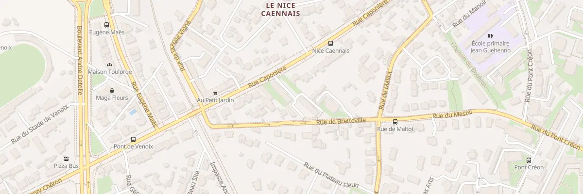 Plan du 201 Rue Caponière à Caen
