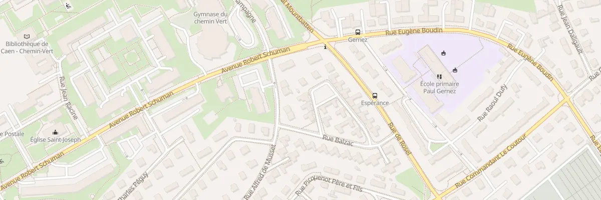 Plan du 24 Rue Théodore de Banville à Caen