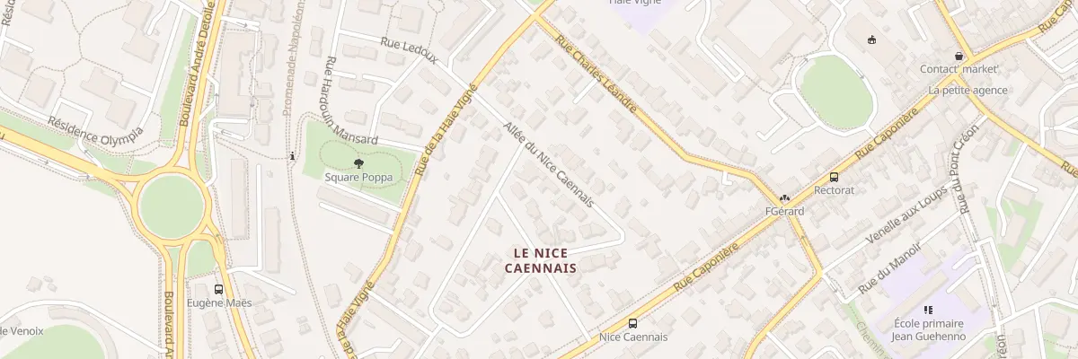Plan du 65 All du Nice Caennais à Caen