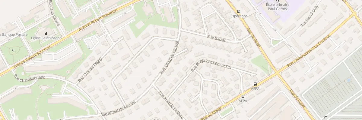 Plan du 19 Rue Alfred de Musset à Caen