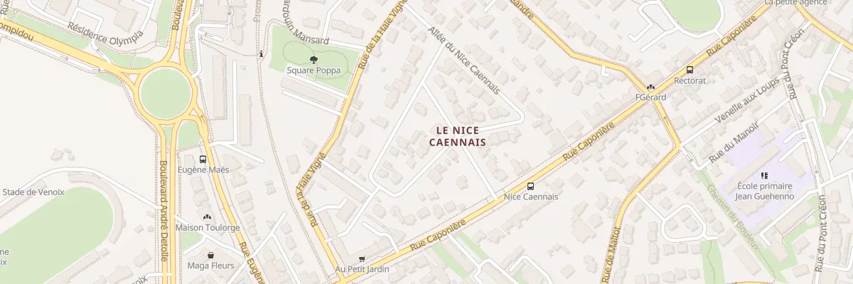 Plan du 20 All du Nice Caennais à Caen