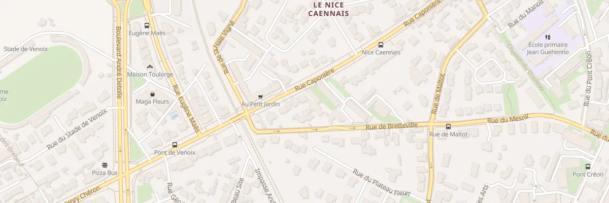 Plan du 205 Rue Caponière à Caen
