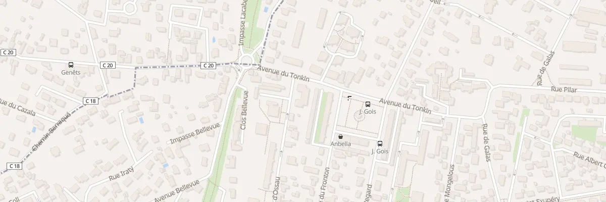 Plan du 15 Av du Tonkin à Billère