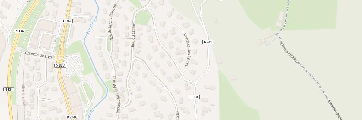 Plan du 1 Imp des Hêtres à Gan
