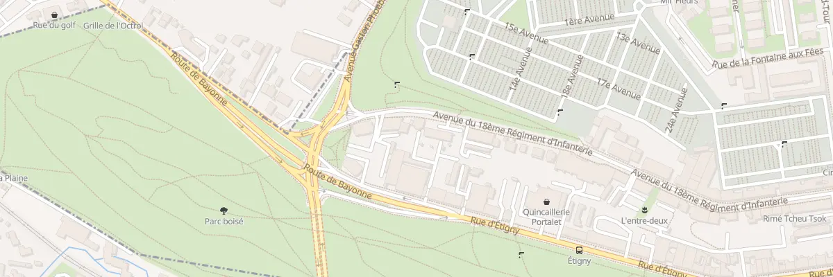 Plan du 53 Av du 18eme RI à Pau