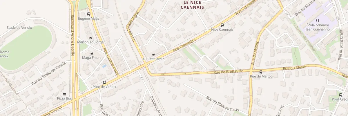Plan du 207 Rue Caponière à Caen