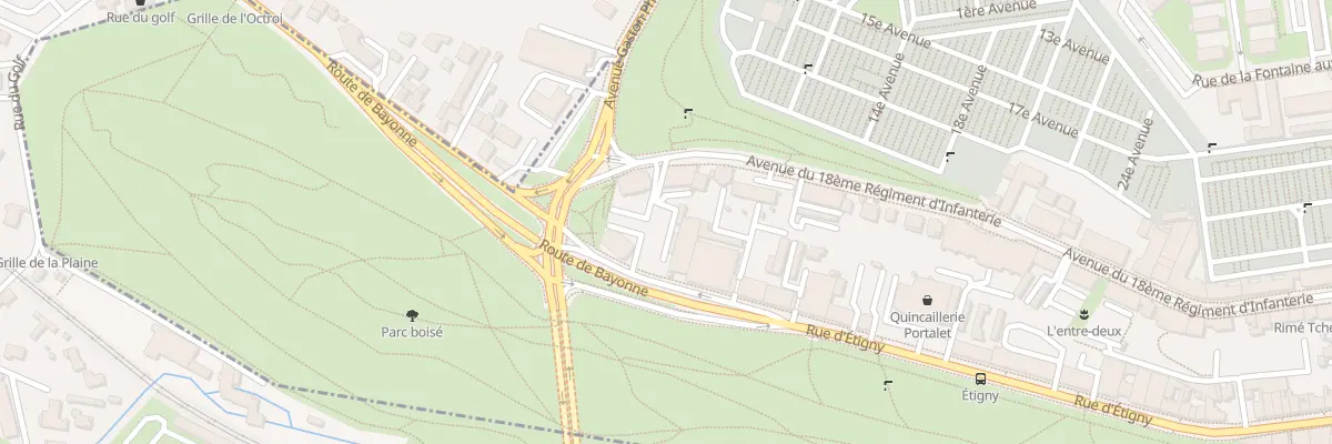 Plan du 57 Av du 18eme RI à Pau