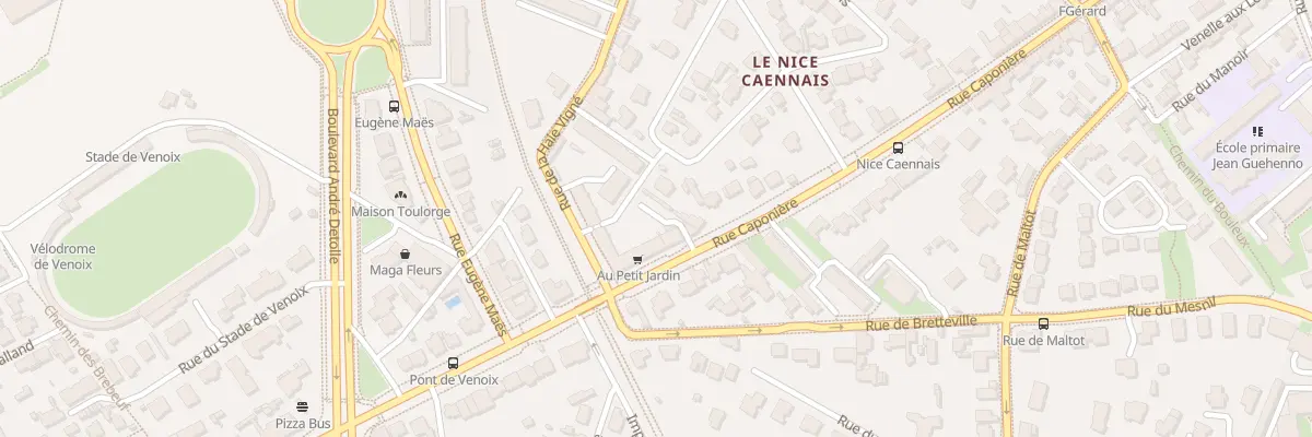 Plan du 206 Rue Caponière à Caen
