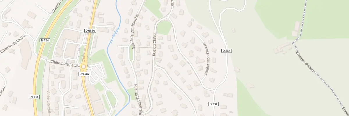 Plan du 28 Rue du Chêne à Gan