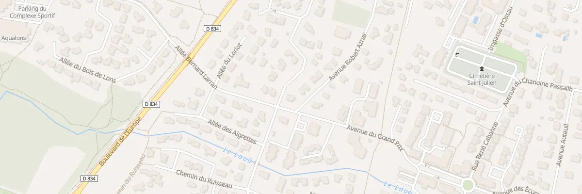Plan du 2 All de la Clairière à Lons