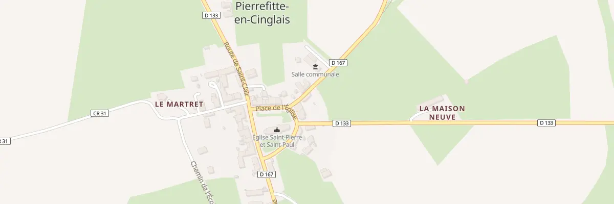 Plan du 8 Pl de l’Église à Pierrefitte-en-Cinglais