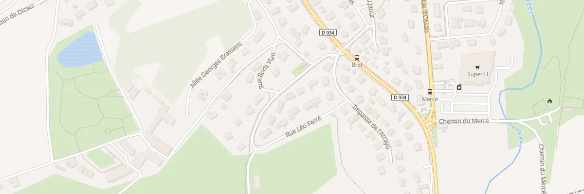 Plan du 7 Rue Jacques Brel à Gan