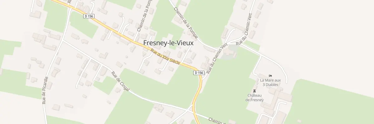 Plan du 70 Rue 20eme Siecle à Fresney-le-Vieux