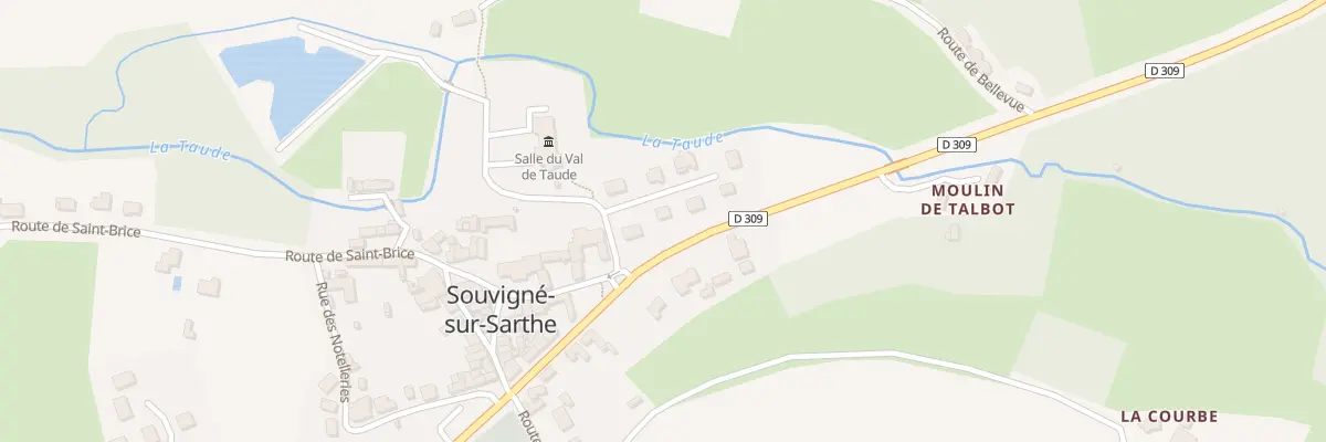 Plan du 3 Rue de la Vallee à Souvigné-sur-Sarthe