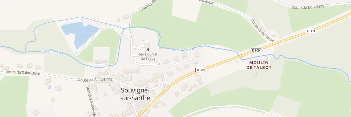 Plan du 4 Rue de la Vallee à Souvigné-sur-Sarthe