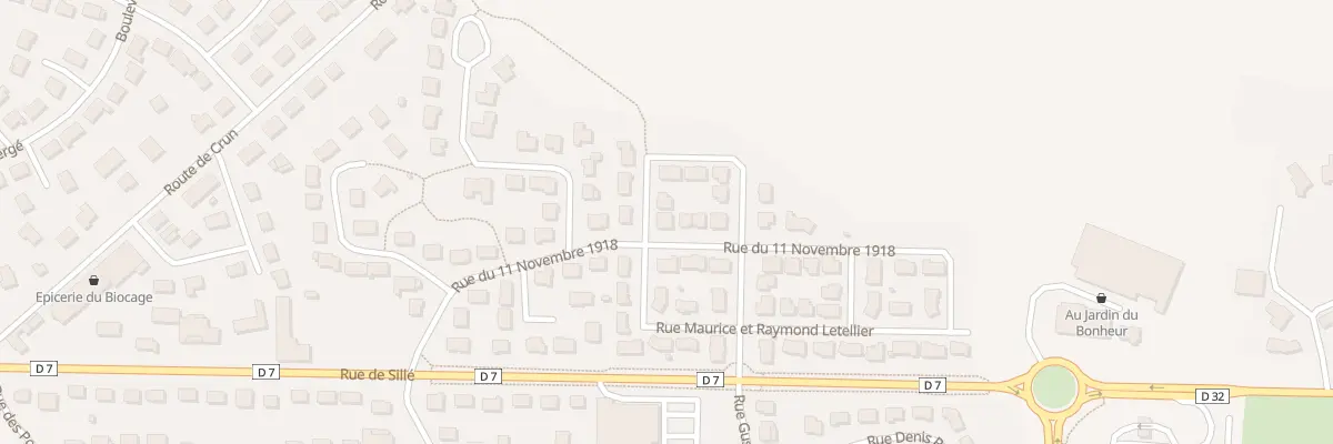 Plan du 5 Rue Maurice et Raym. Letellier à Évron