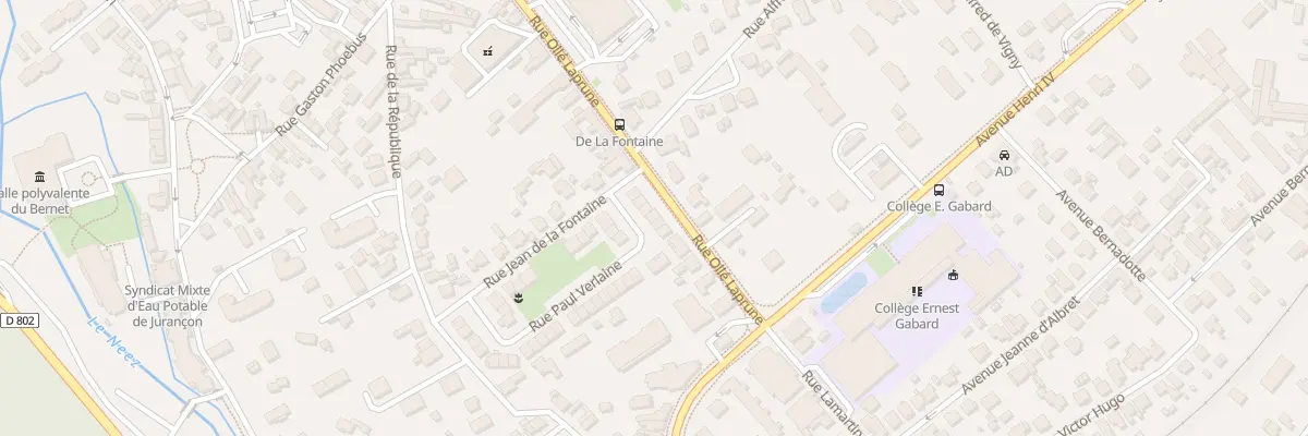 Plan du 7 Rue Verlaine à Jurançon