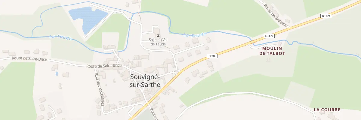 Plan du 1 Rue de la Vallee à Souvigné-sur-Sarthe