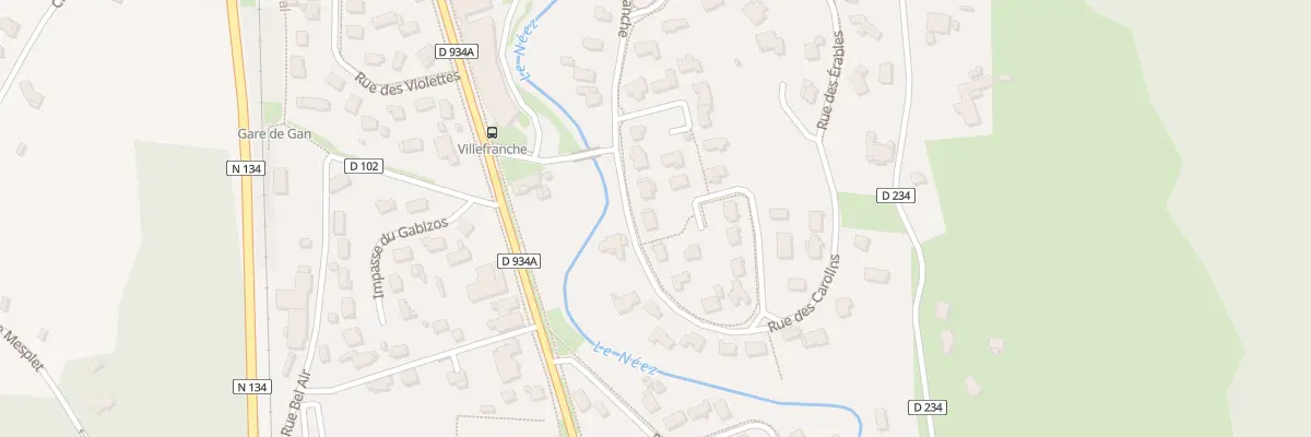 Plan du 5 Rue des Carolins à Gan