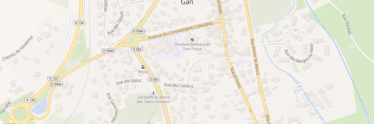 Plan du 12 Rue du Broca à Gan