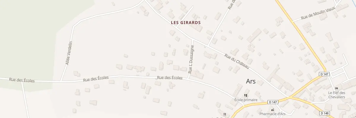 Plan du 14 Rue des Ecoles à Ars