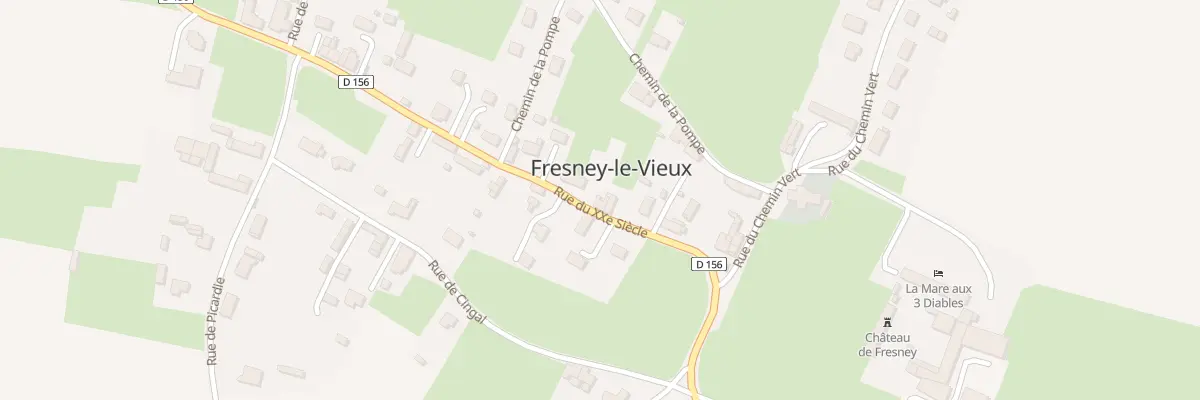 Plan du 64 Rue du Vingtieme Siecle à Fresney-le-Vieux