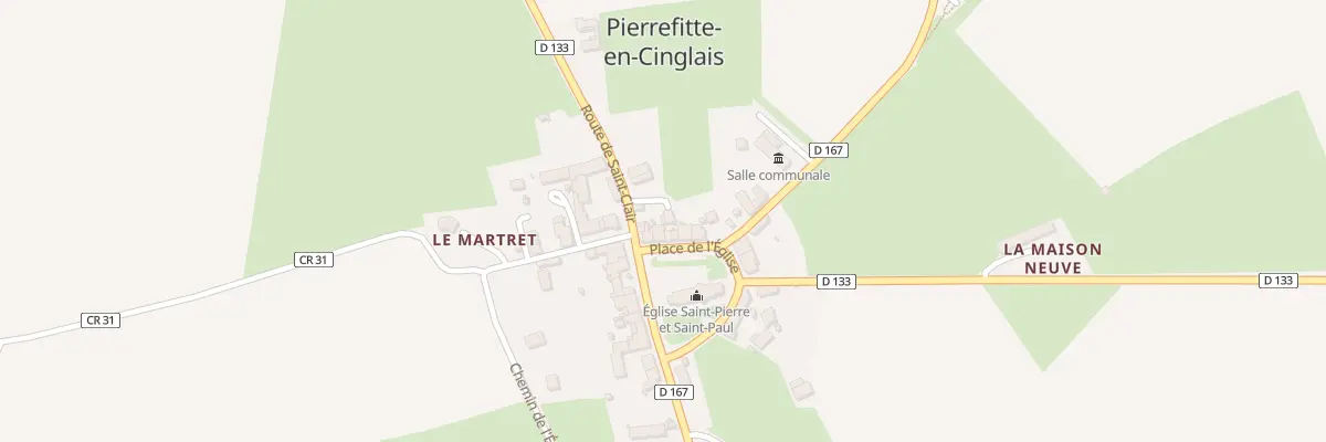 Plan du 14 Pl de l’Église à Pierrefitte-en-Cinglais