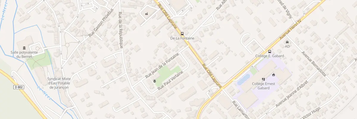 Plan du 2 Rue Verlaine à Jurançon