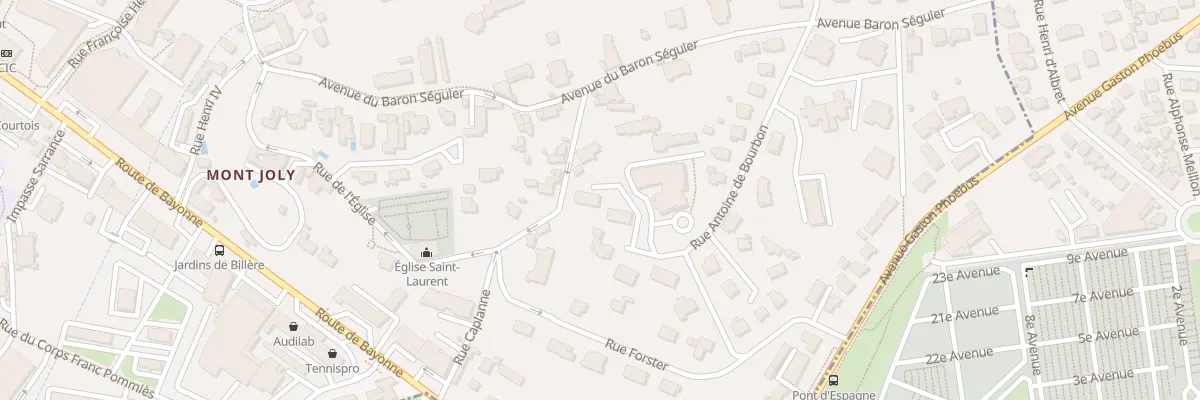 Plan du 11 Rue Antoine de Bourbon à Billère