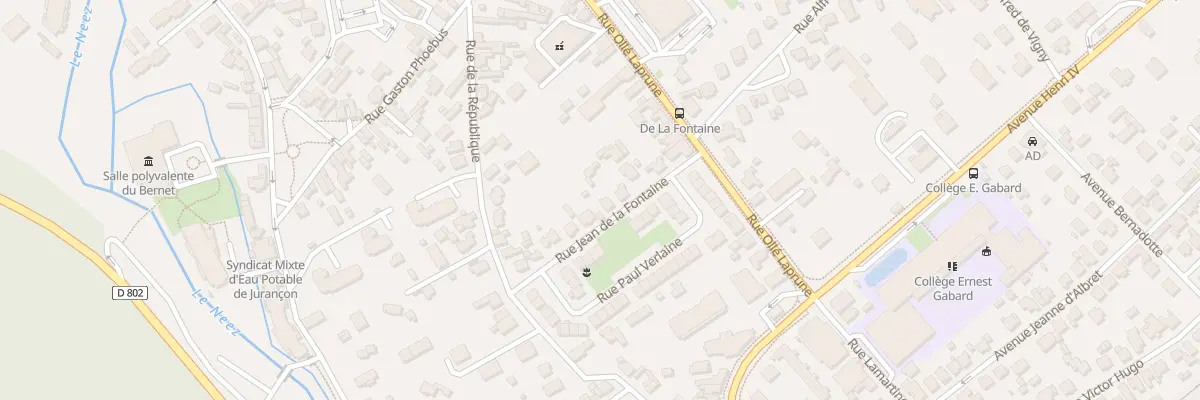Plan du 8 Rue Jean de la Fontaine à Jurançon