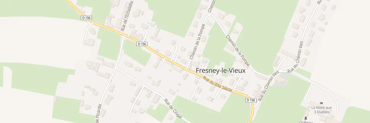 Plan du 54 Rue du Vingtieme Siecle à Fresney-le-Vieux