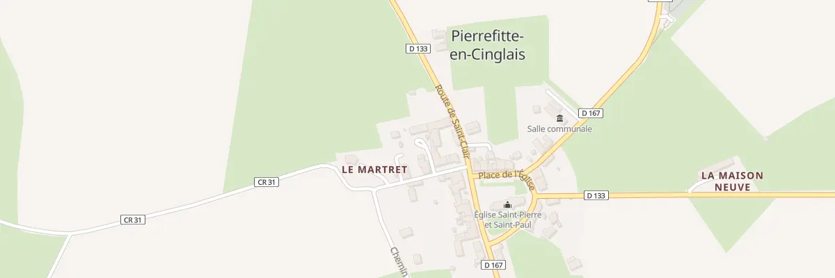 Plan du 4 Che du Martret à Pierrefitte-en-Cinglais