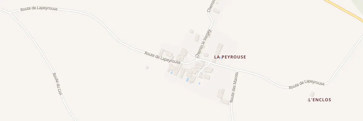 Plan du 132 Lapeyrouse à Budos