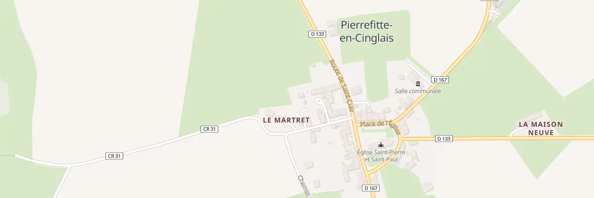 Plan du 8 Che du Martret à Pierrefitte-en-Cinglais