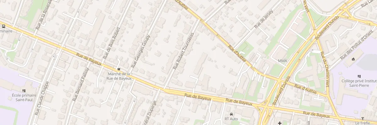 Plan du 12 Rue Robert Tournières à Caen
