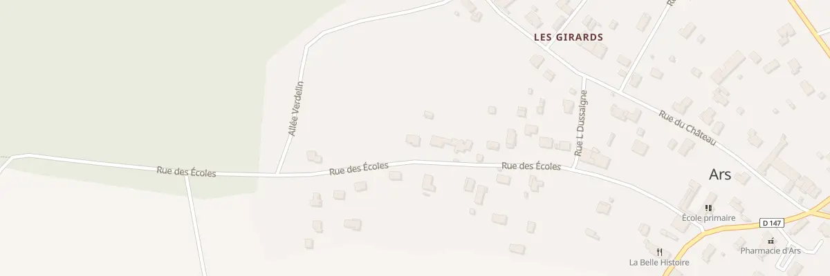 Plan du 26 Rue des Ecoles à Ars