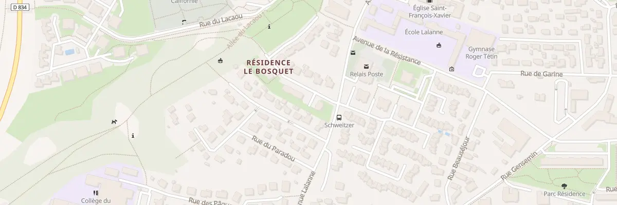 Plan du 1 Rue Albert Schweitzer à Billère