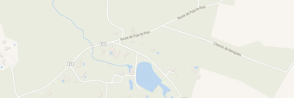 Plan du 1306 Rte de Pujo-le-Plan à Laglorieuse
