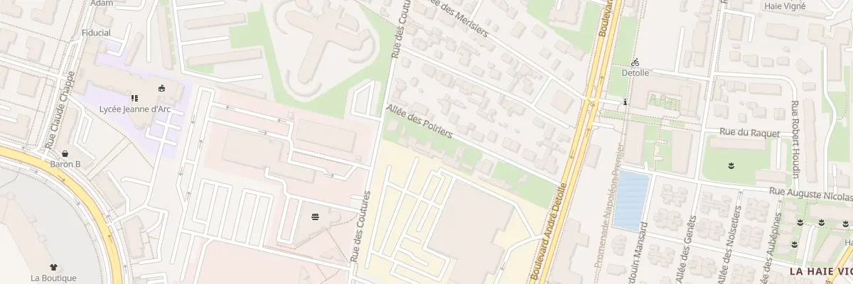 Plan du 8 All des Poiriers à Caen