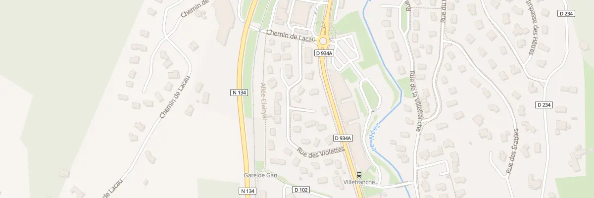 Plan du 1 Imp des Rosiers à Gan