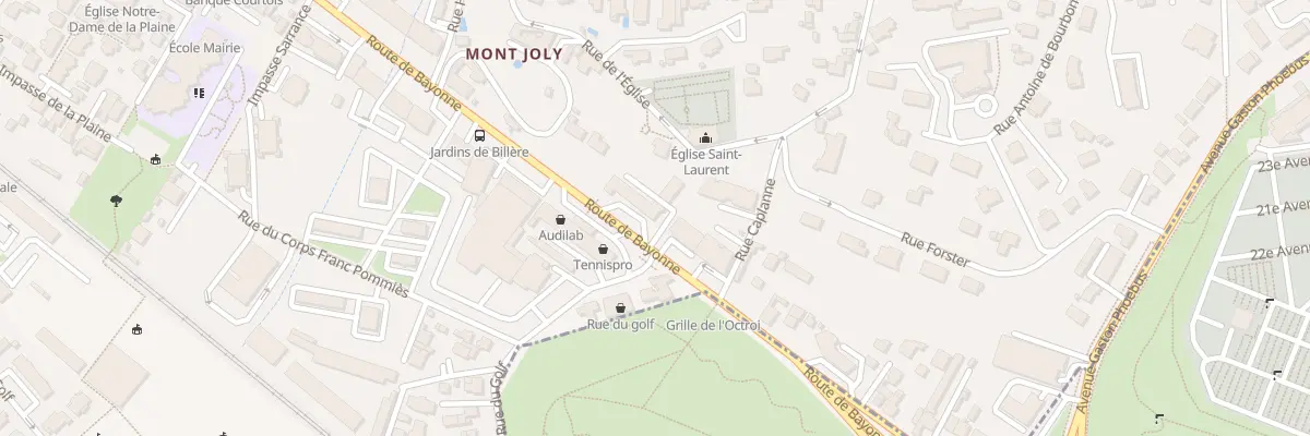 Plan du 36 Rte de Bayonne à Billère