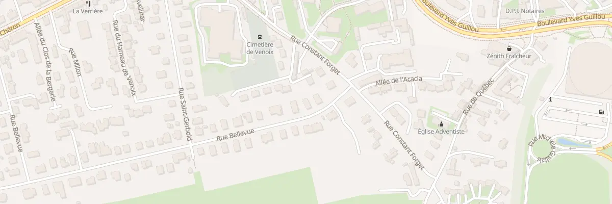 Plan du 8 Rue Bellevue à Caen