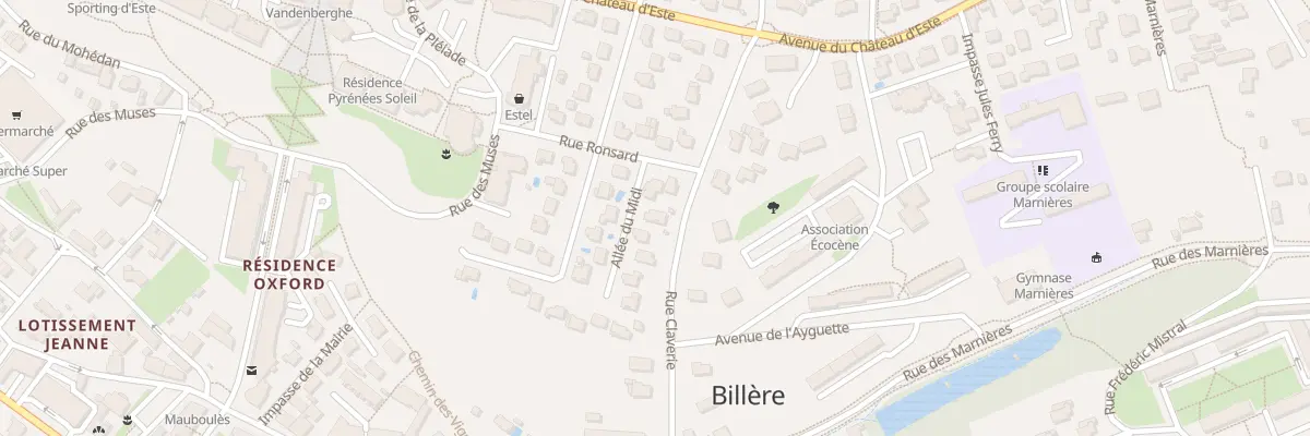 Plan du 3 All du Midi à Billère