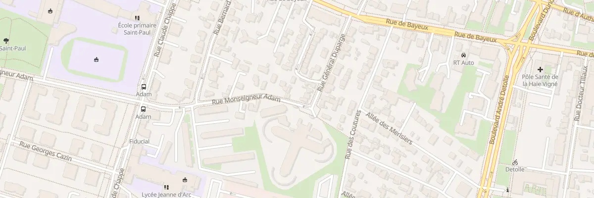 Plan du 22 Rue du General Duparge à Caen