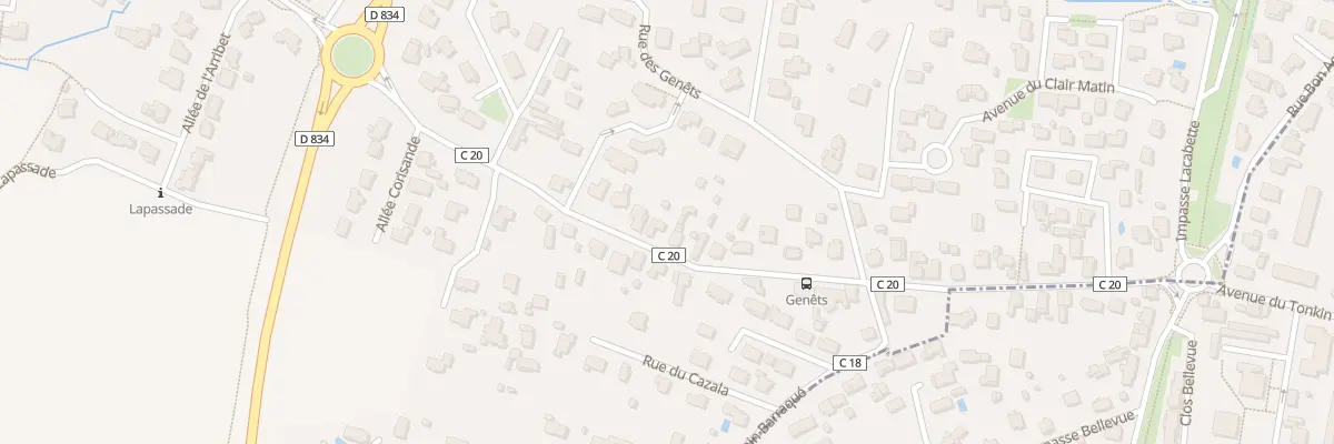 Plan du 76 Av du Tonkin à Lons