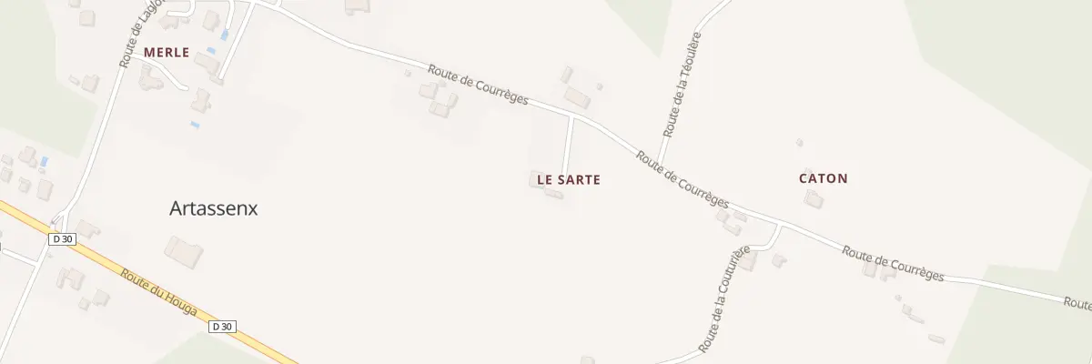 Plan du 402 Rte de Courreges à Artassenx